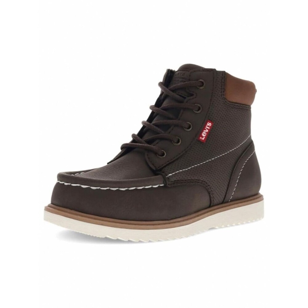 Levi’s Kids Dean Waxed UL NB Unisex MOC Toe Boot, Brown/Tan, Size 11